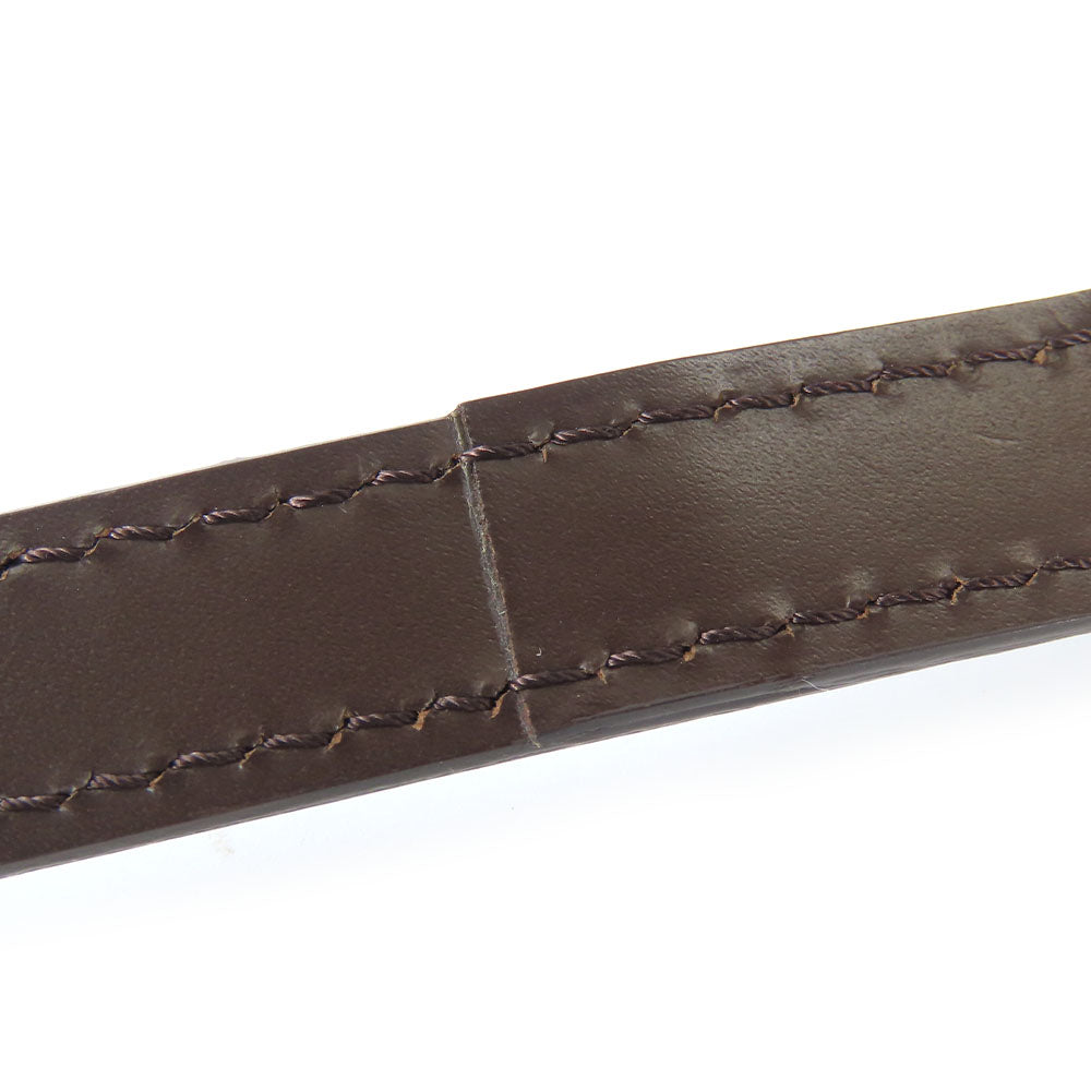 LOUIS VUITTON Shoulder strap leather Ebene Women Used Authentic
