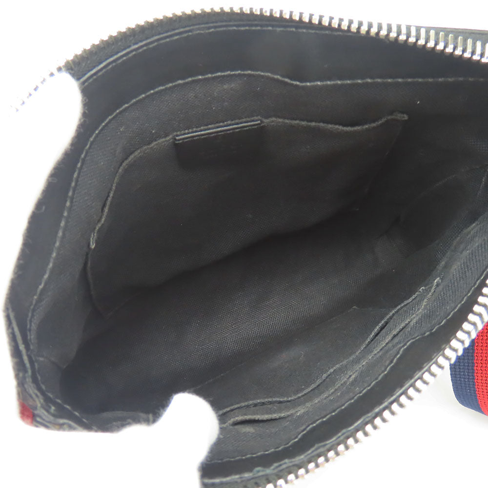 GUCCI Shoulder Bag 523599 GG Supreme canvas, leather black Small messenger bag mens Used Authentic