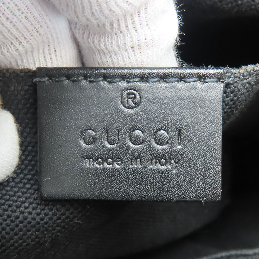 GUCCI Shoulder Bag 523599 GG Supreme canvas, leather black Small messenger bag mens Used Authentic
