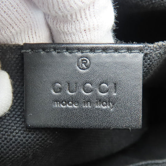 GUCCI Shoulder Bag 523599 GG Supreme canvas, leather black Small messenger bag mens Used Authentic