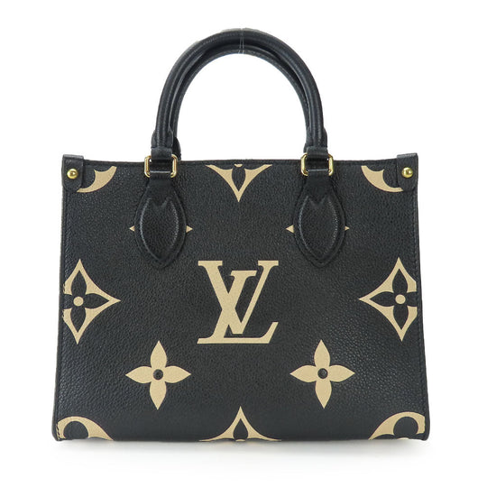 LOUIS VUITTON Handbag M45659 Monogram Ann Platt black On the Go PM Women Used Authentic