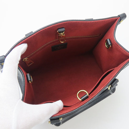 LOUIS VUITTON Handbag M45659 Monogram Ann Platt black On the Go PM Women Used Authentic