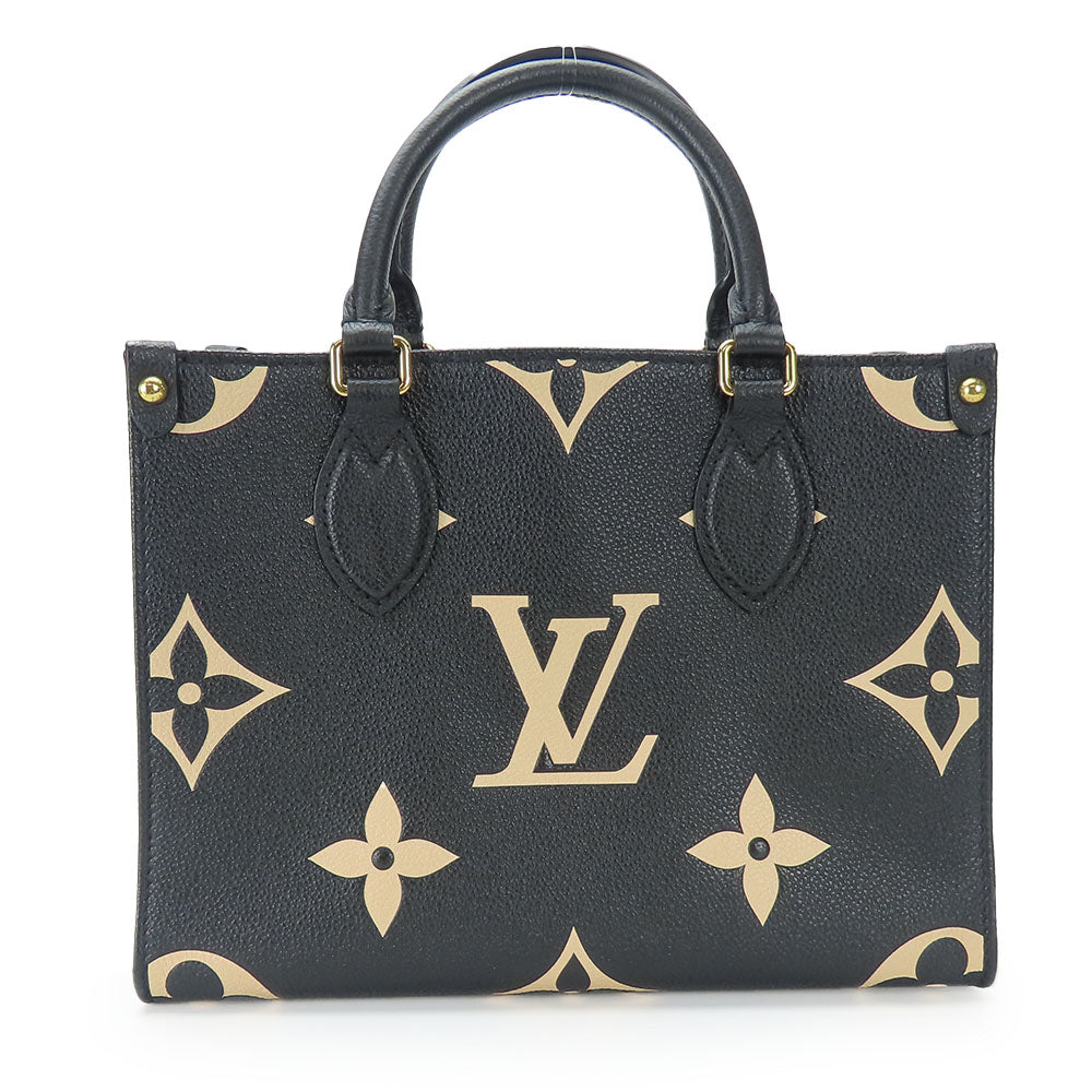 LOUIS VUITTON Handbag M45659 Monogram Ann Platt black On the Go PM Women Used Authentic