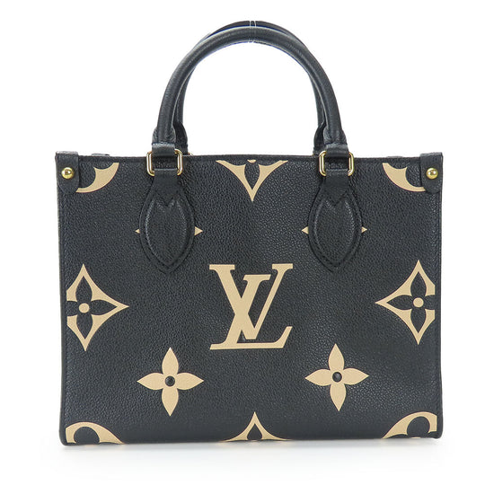 LOUIS VUITTON Handbag M45659 Monogram Ann Platt black On the Go PM Women Used Authentic
