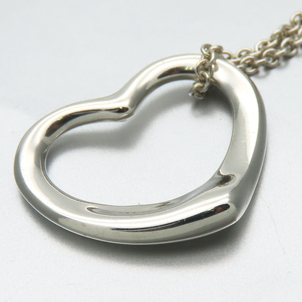 TIFFANY&Co. Necklace Silver925 Silver Open heart Women Used Authentic