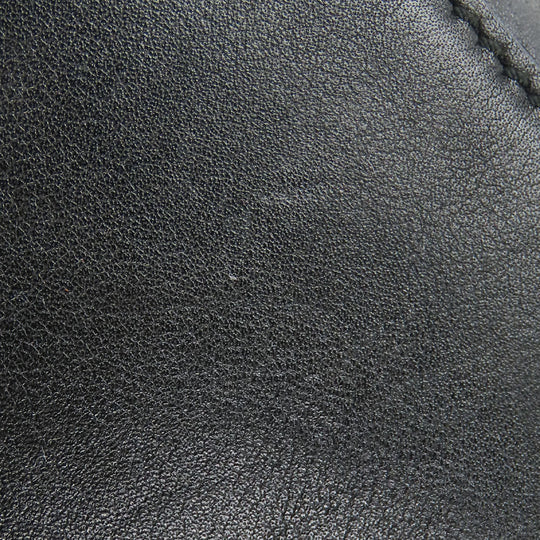 GUCCI Tote Bag 162094 leather black Newbrit Double G Women Used Authentic