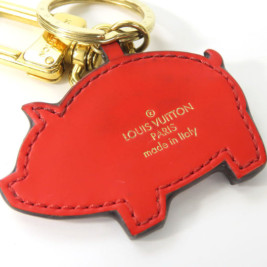LOUIS VUITTON key ring M67402 Monogram, Leather pink Pig Portocre Super Station Women Used Authentic