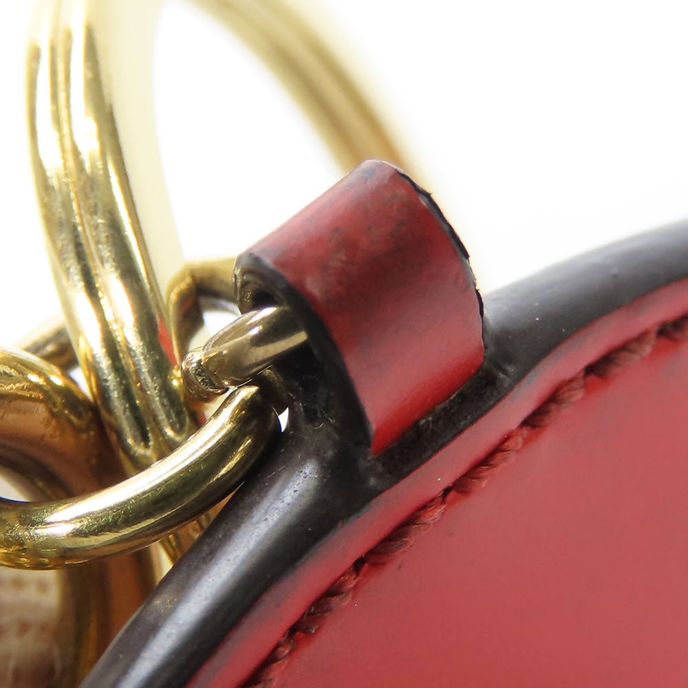 LOUIS VUITTON key ring M67402 Monogram, Leather pink Pig Portocre Super Station Women Used Authentic