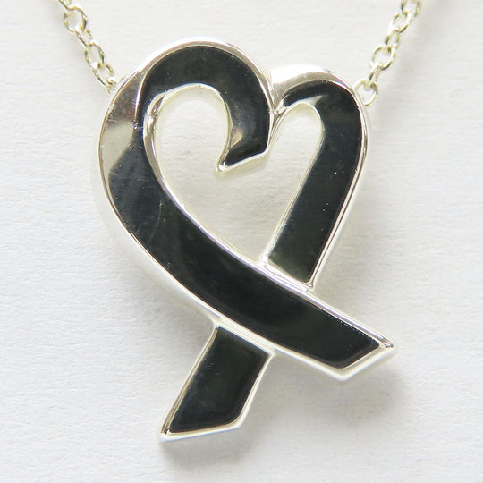 TIFFANY&Co. Necklace Silver925 Silver Loving heart Women Used Authentic