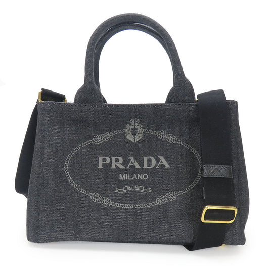 PRADA Handbag 1BG439 denim black Canapa