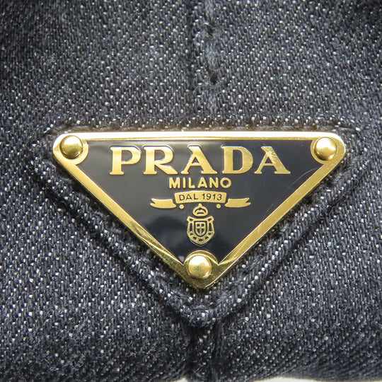 PRADA Handbag 1BG439 denim black Canapa