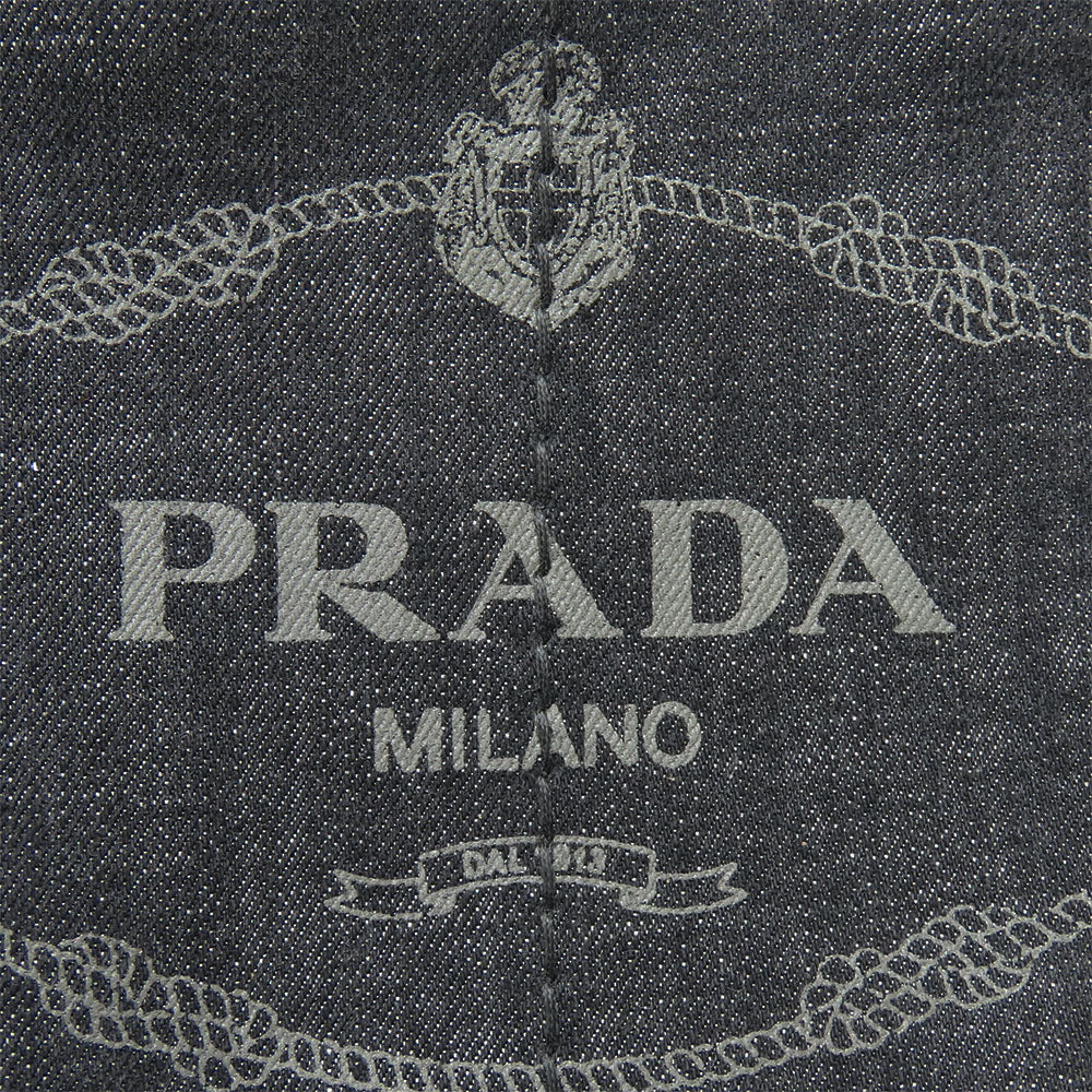PRADA Handbag 1BG439 denim black Canapa