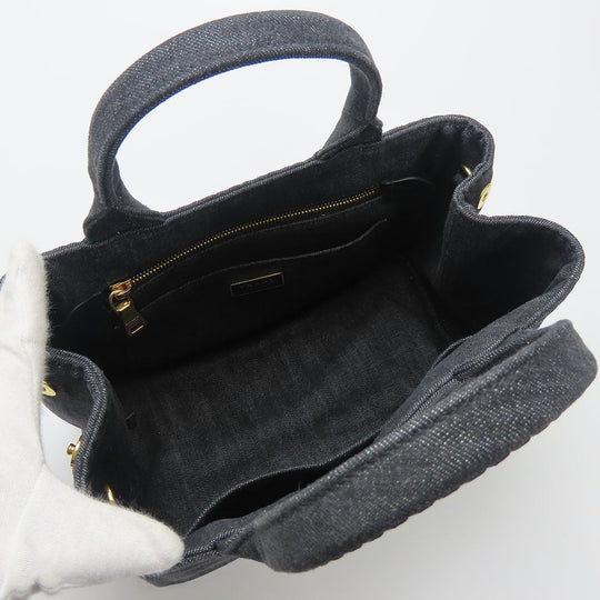 PRADA Handbag 1BG439 denim black Canapa