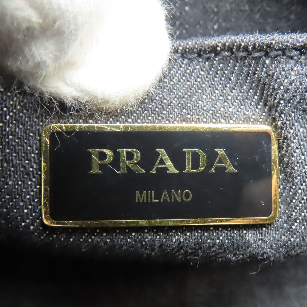 PRADA Handbag 1BG439 denim black Canapa