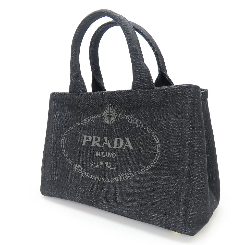 PRADA Handbag 1BG439 denim black Canapa