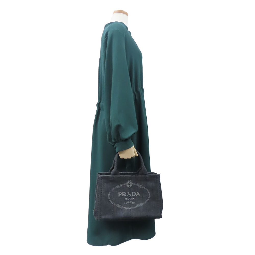 PRADA Handbag 1BG439 denim black Canapa