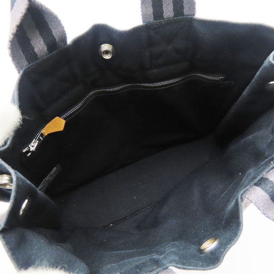 HERMES Handbag canvas black Fool ToePM unisex(Unisex) Used Authentic