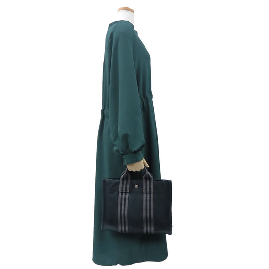 HERMES Handbag canvas black Fool ToePM unisex(Unisex) Used Authentic