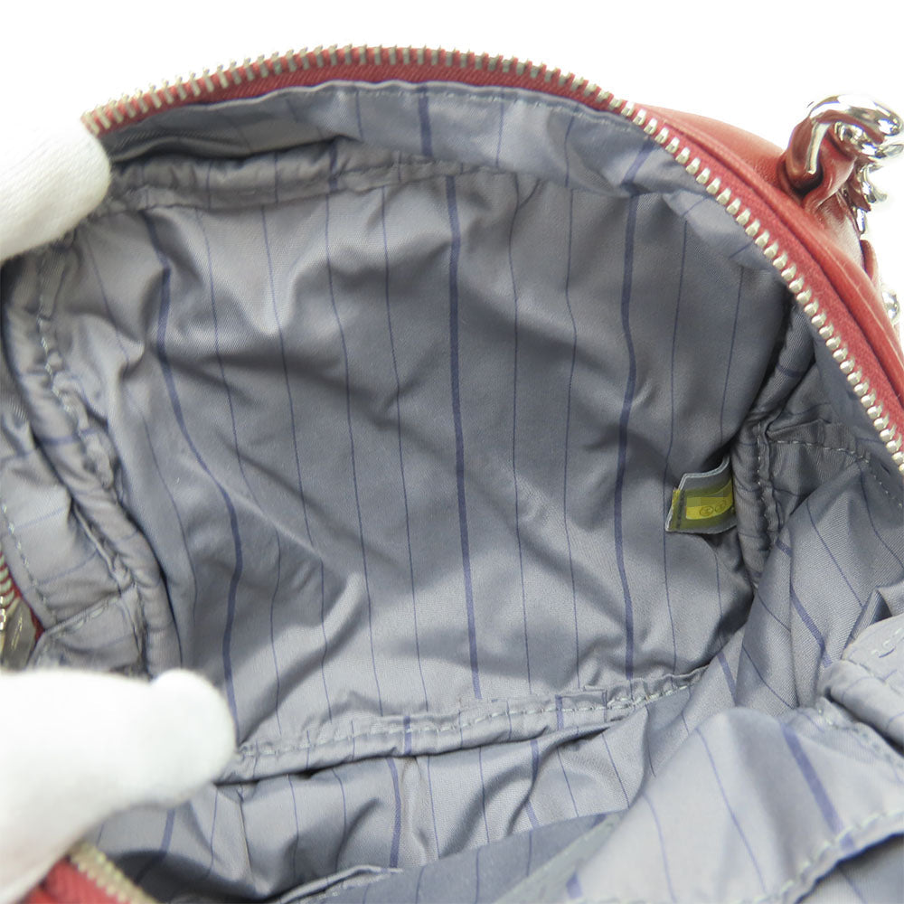 CHANEL Shoulder Bag lambskin Bordeaux quilting Women Used Authentic