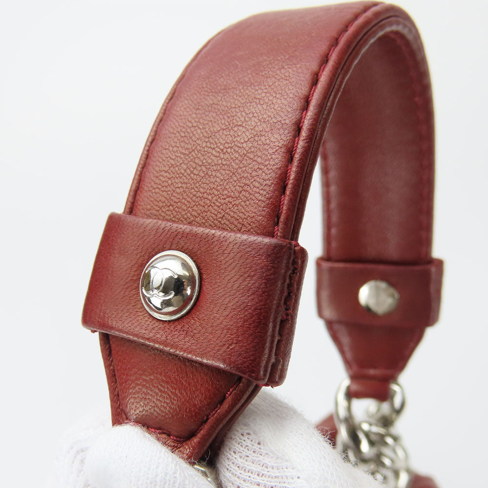 CHANEL Shoulder Bag lambskin Bordeaux quilting Women Used Authentic