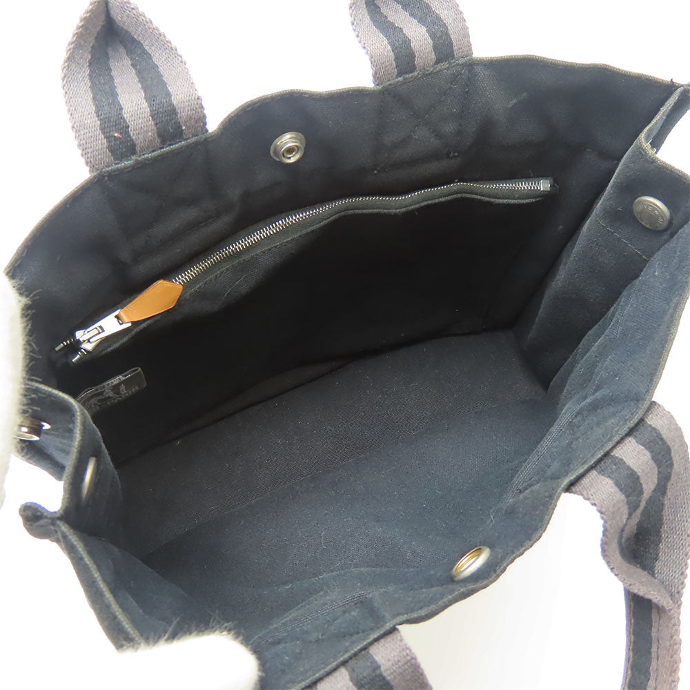 HERMES Handbag canvas black Fool ToePM Women Used Authentic