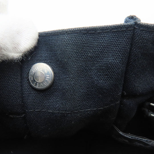HERMES Handbag canvas black Fool ToePM Women Used Authentic