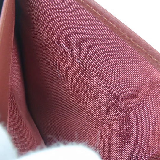CARTIER Bifold Wallet Calfskin Bordeaux Must Line Women Used Authentic