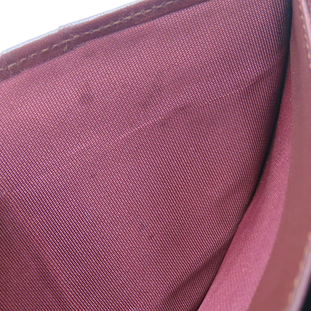 CARTIER Bifold Wallet Calfskin Bordeaux Must Line Women Used Authentic