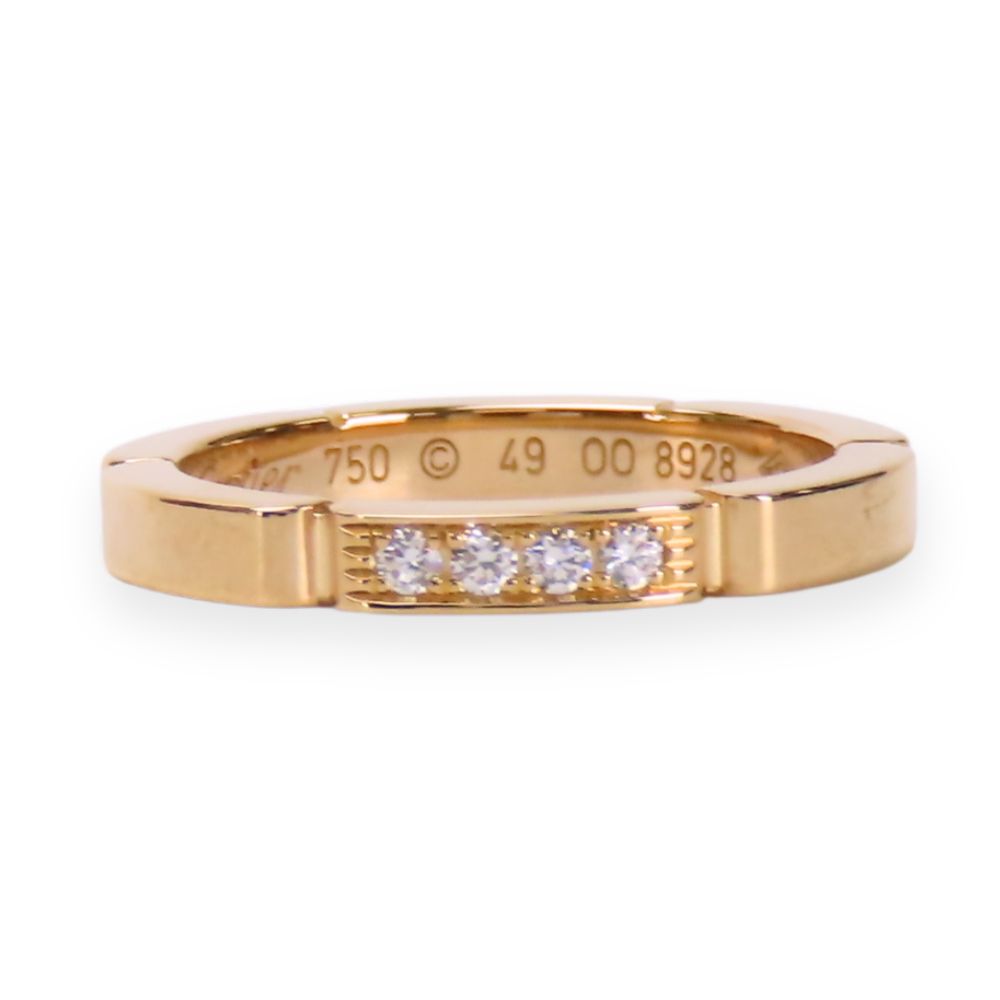 CARTIER Ring K18 Pink Gold Pink gold Maiyon PANTHERE Women 49 Used Authentic