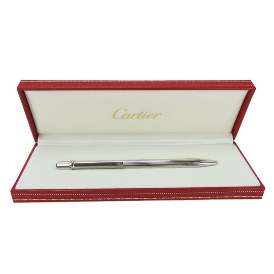 CARTIER Ballpoint pen ST150091 metal Silver Must Do unisex(Unisex) Used Authentic