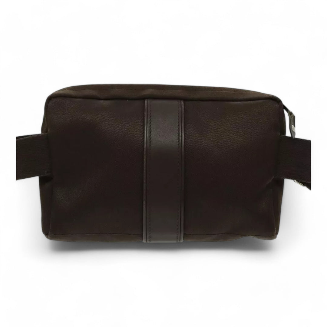 Hermes Akapu Luco Waist Bag Canvas Brown
