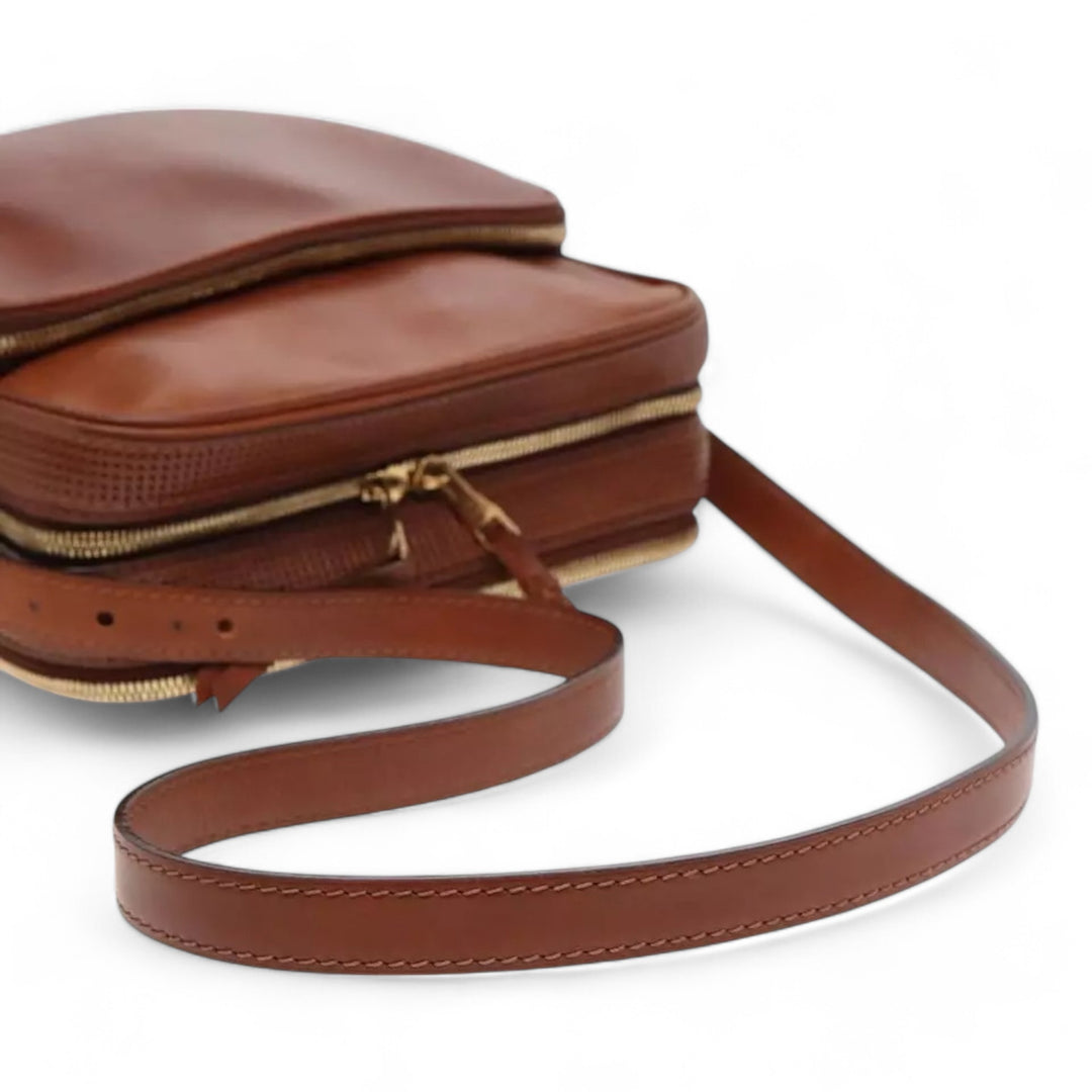 Louis Vuitton Cuir Bequia Trotteur GM Men's Leather Shoulder Bag Brown