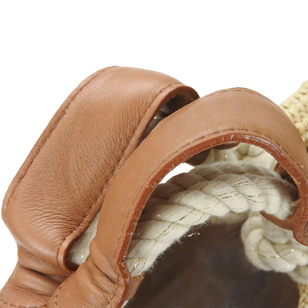 HELEN KAMINSKI Handbag Raffia, Leather beige Women Used Authentic