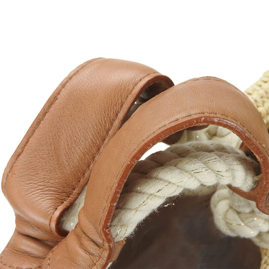 HELEN KAMINSKI Handbag Raffia, Leather beige Women Used Authentic