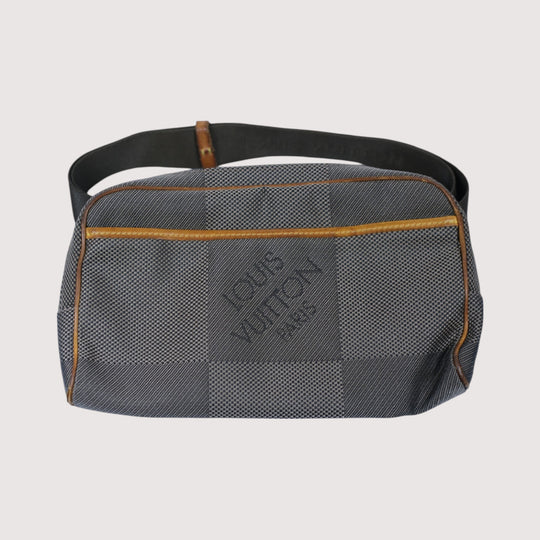 Louis Vuitton Acrobat Crossbody Bag Damier Graphite Canvas Men's Shoulder Bag Black Brown