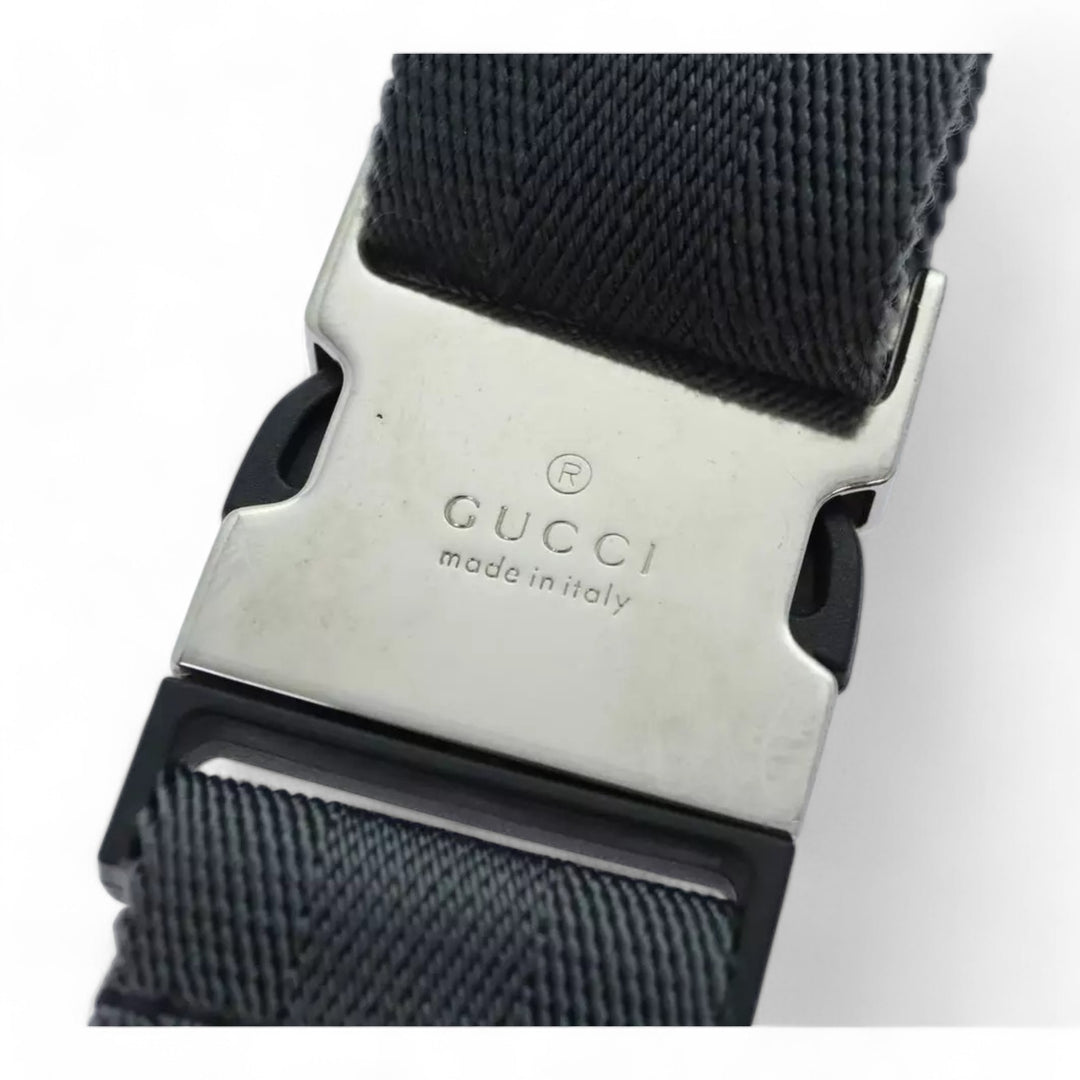 Gucci Interlocking Soho Shoulder Bag Leather Gray Silver