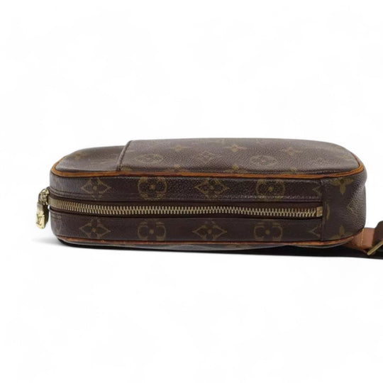 Louis Vuitton Monogram Pochette Gange Shoulder Bag Brown Crossbody Bag