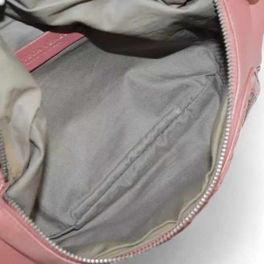 Bottega Veneta Waist Bag Leather Pink Shoulder Strap