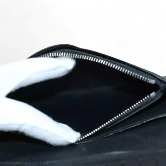 Louis Vuitton Damier Brazza Wallet Long Wallet Graphite Black Men's
