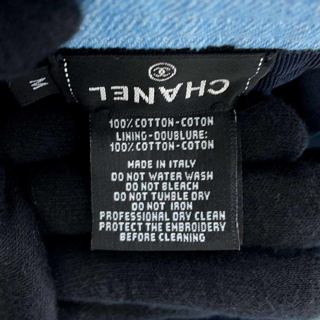 CHANEL Denim Cotton Light Blue Hat Preloved
