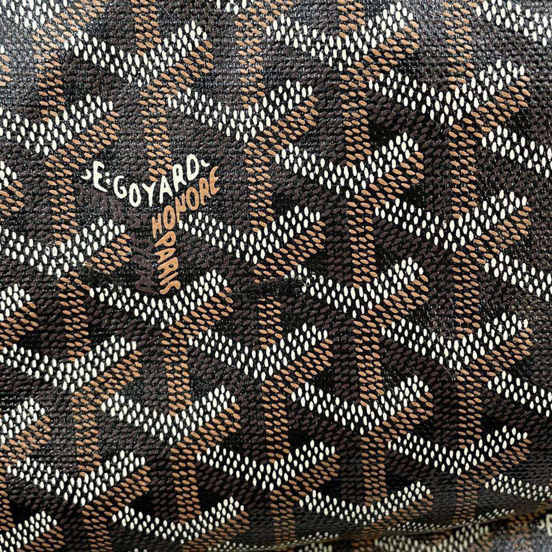 Goyard Saint Louis PVC Leather Black Tote Bag Preloved