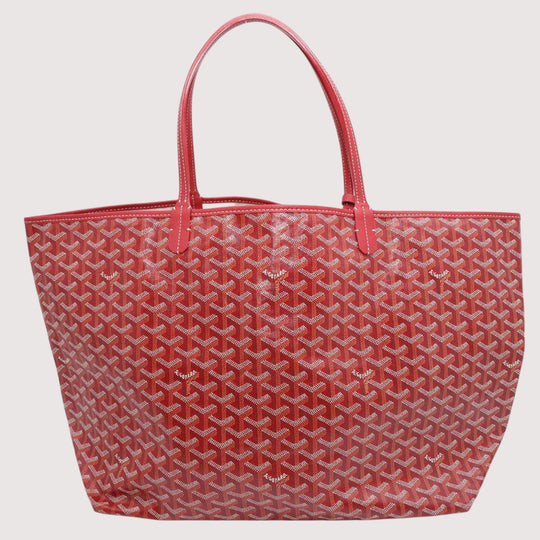 Goyard Saint Louis PVC Leather Red Tote Preloved