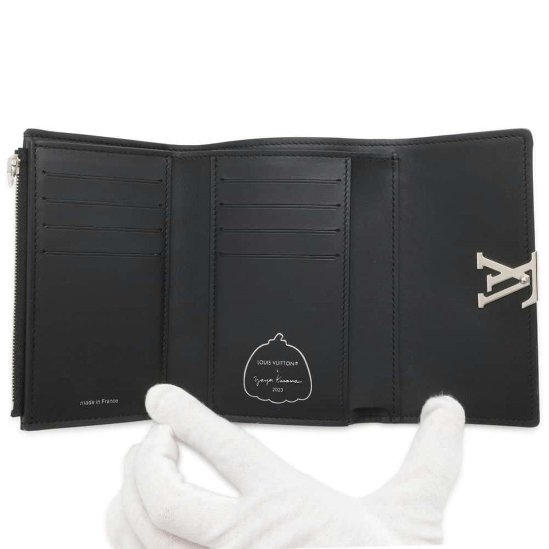 Louis Vuitton LV YK Portefeuille Taurillon Leather Black Multicolor Wallet Preloved