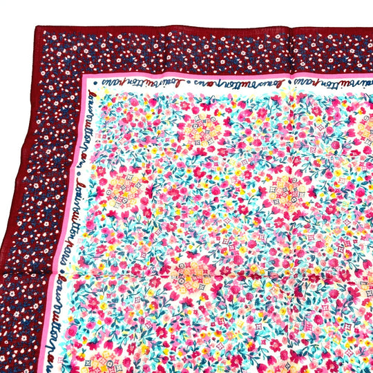 LOUIS VUITTON scarf silk multicolor Catania Women Used Authentic