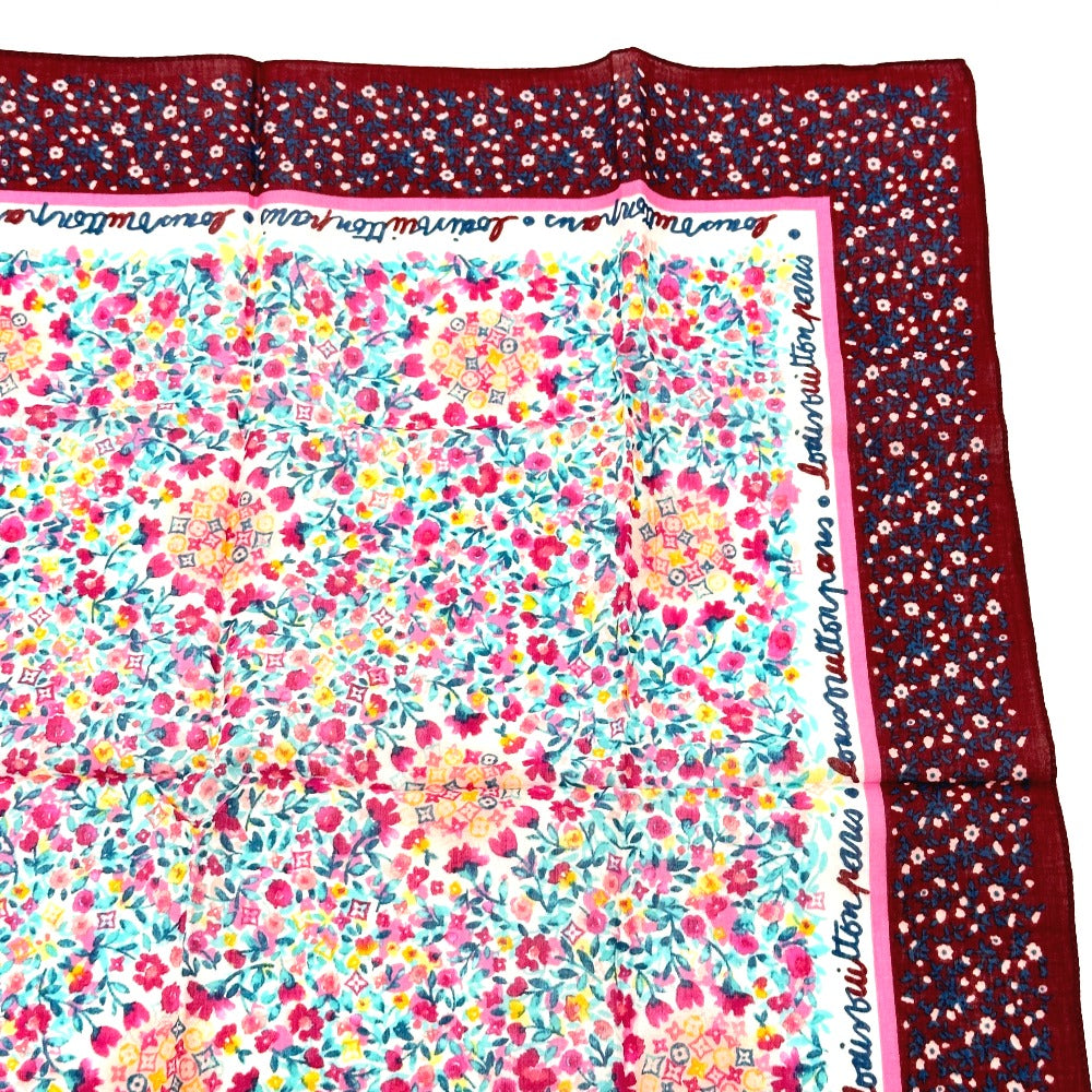 LOUIS VUITTON scarf silk multicolor Catania Women Used Authentic