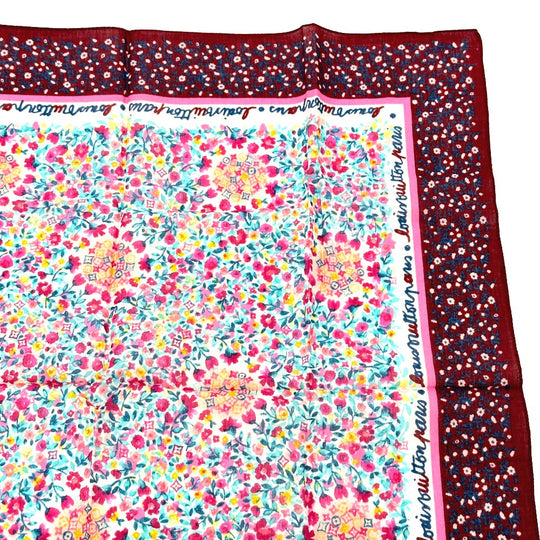 LOUIS VUITTON scarf silk multicolor Catania Women Used Authentic