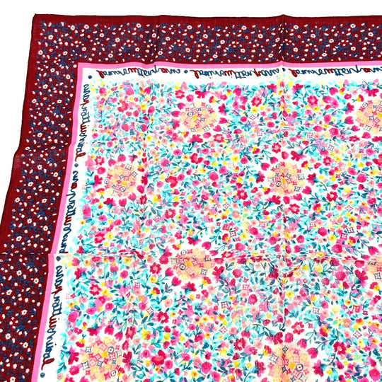 LOUIS VUITTON scarf silk multicolor Catania Women Used Authentic