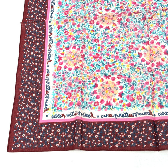 LOUIS VUITTON scarf silk multicolor Catania Women Used Authentic