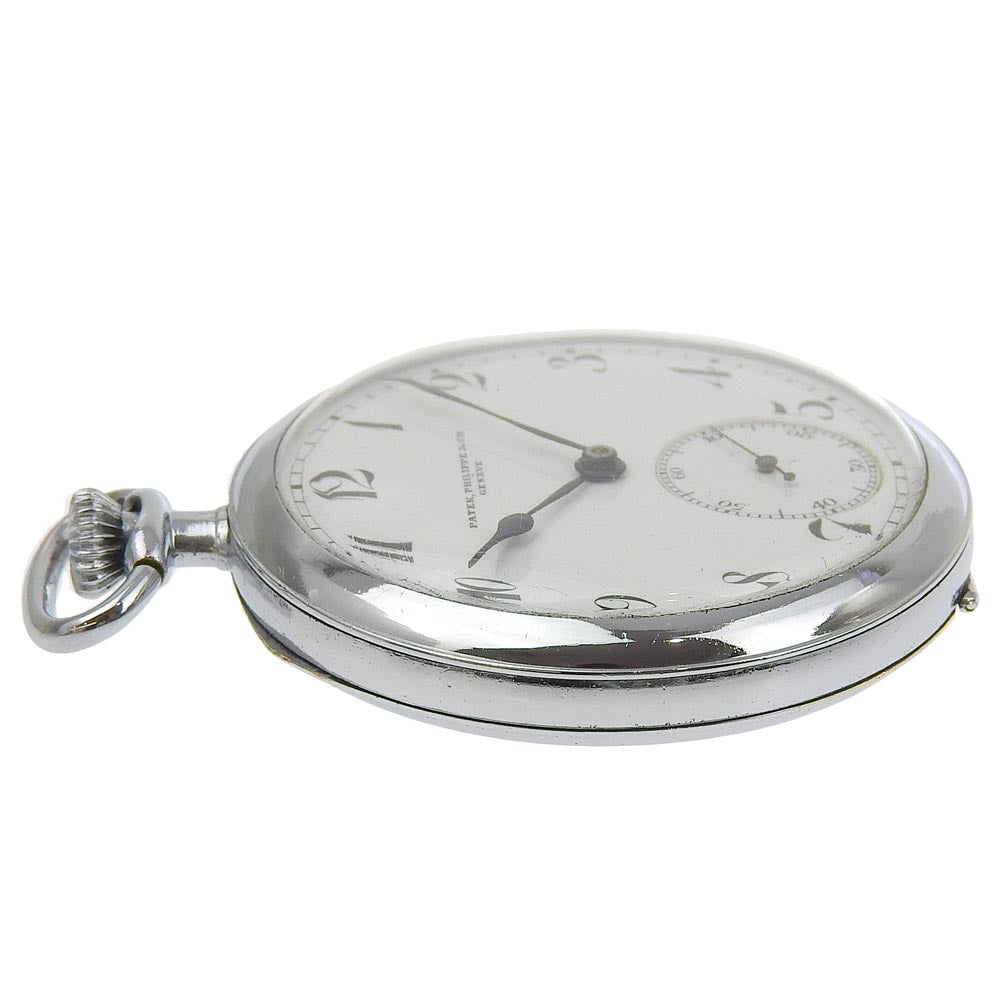 PATEK PHILIPPE Pocket watch Hand Winding Stainless Steel white 191034 1920 18jewels white dial mens(Unisex) Used Authentic