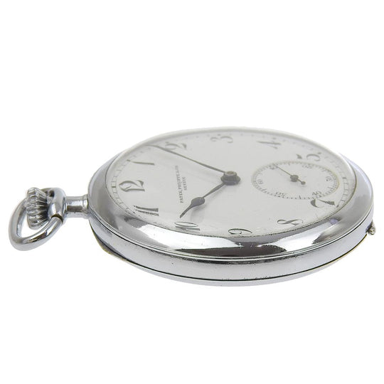 PATEK PHILIPPE Pocket watch Hand Winding Stainless Steel white 191034 1920 18jewels white dial mens(Unisex) Used Authentic